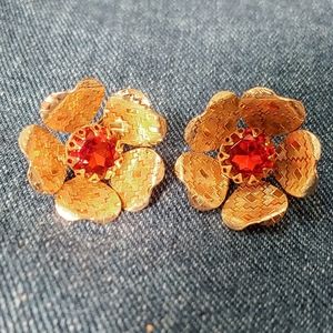Sarah Covington Floral Bud Pierced Earrings Fiery!